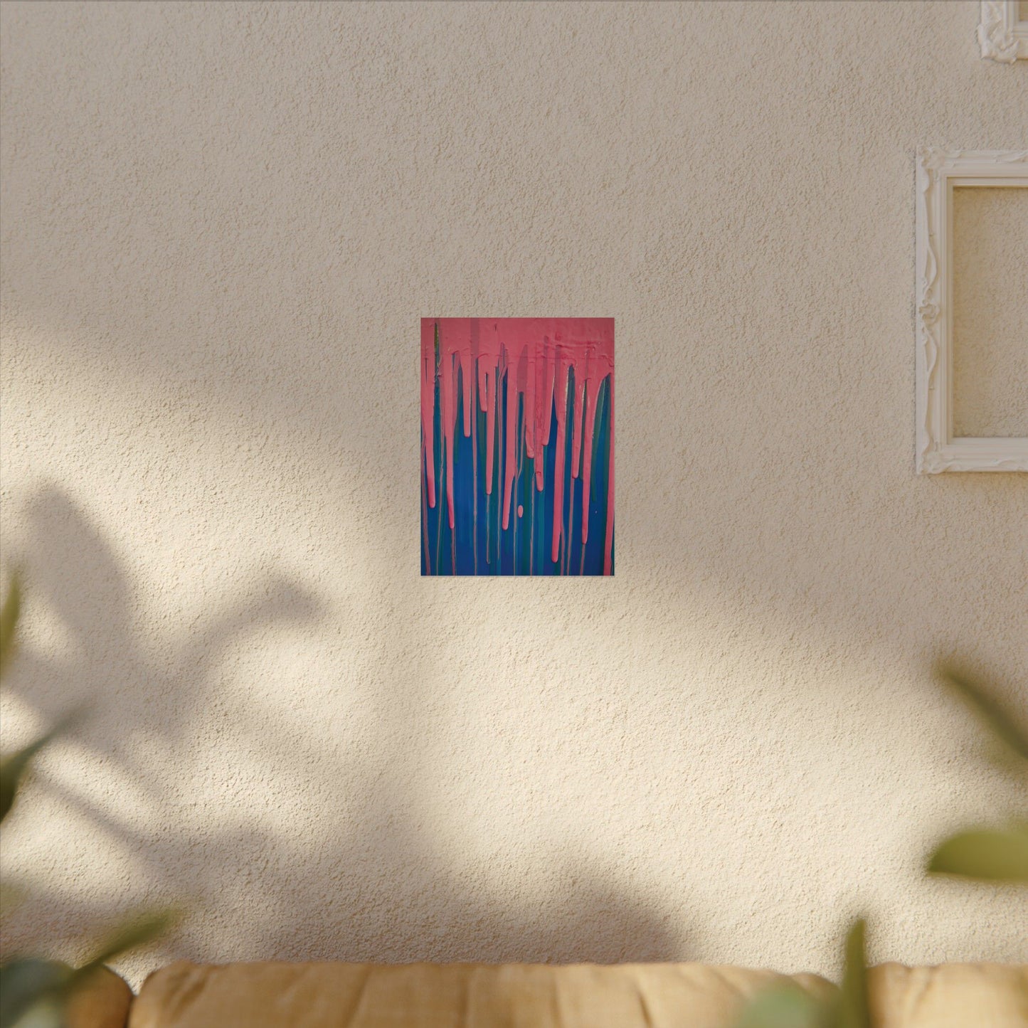 Watercolor Drip Art Poster — Textured Matte Abstract Wall Decor