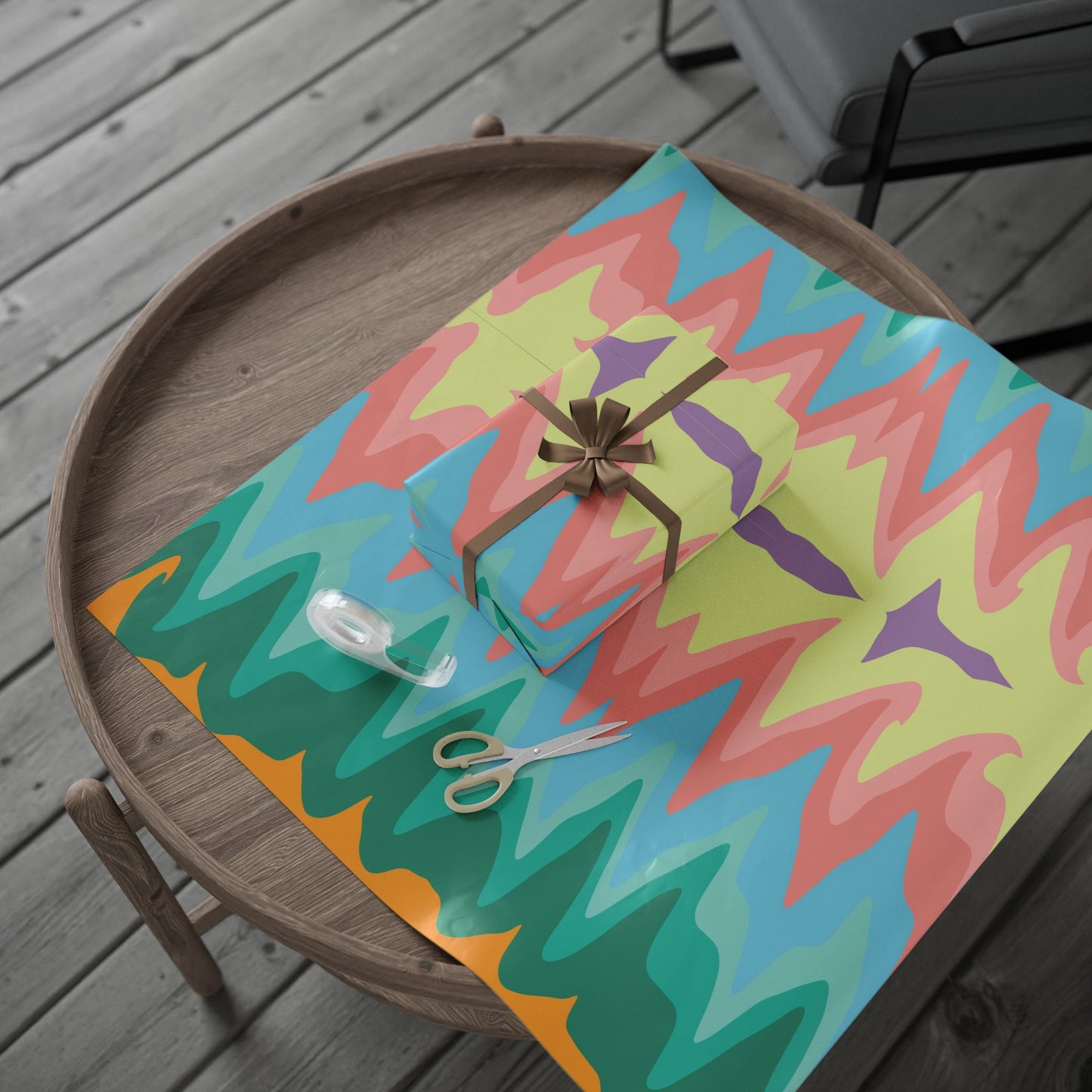 Trippy Hippy Tye Dye Style Wrapping Paper — Abstract Gift Wrap