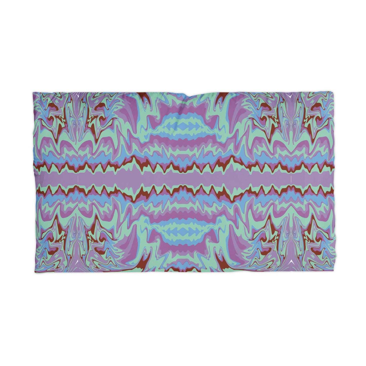 High Frequency Mood Marble - Microfiber Pillowcase – Lavender, Teal & Pastel Abstract Pattern