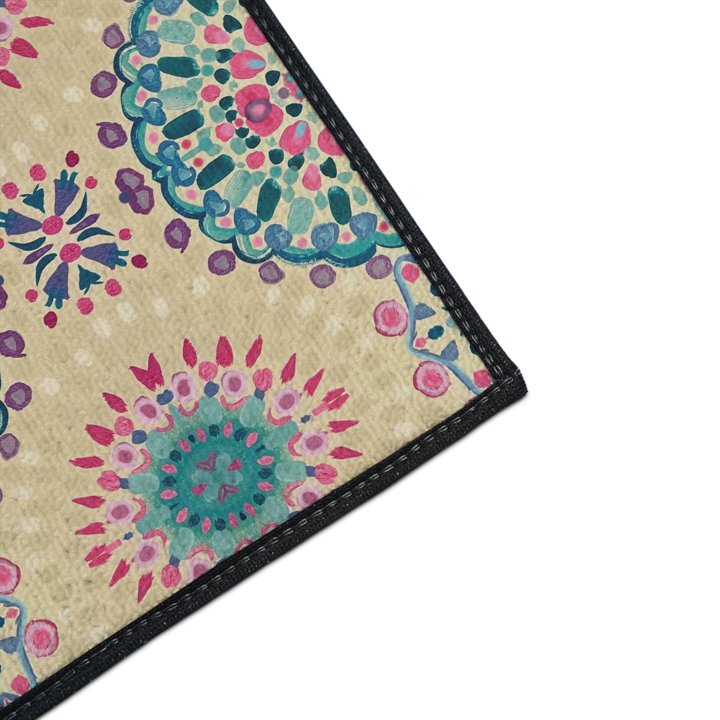 Boho Mandala Heavy-Duty Floor Mat — Indoor Decorative Entry Rug