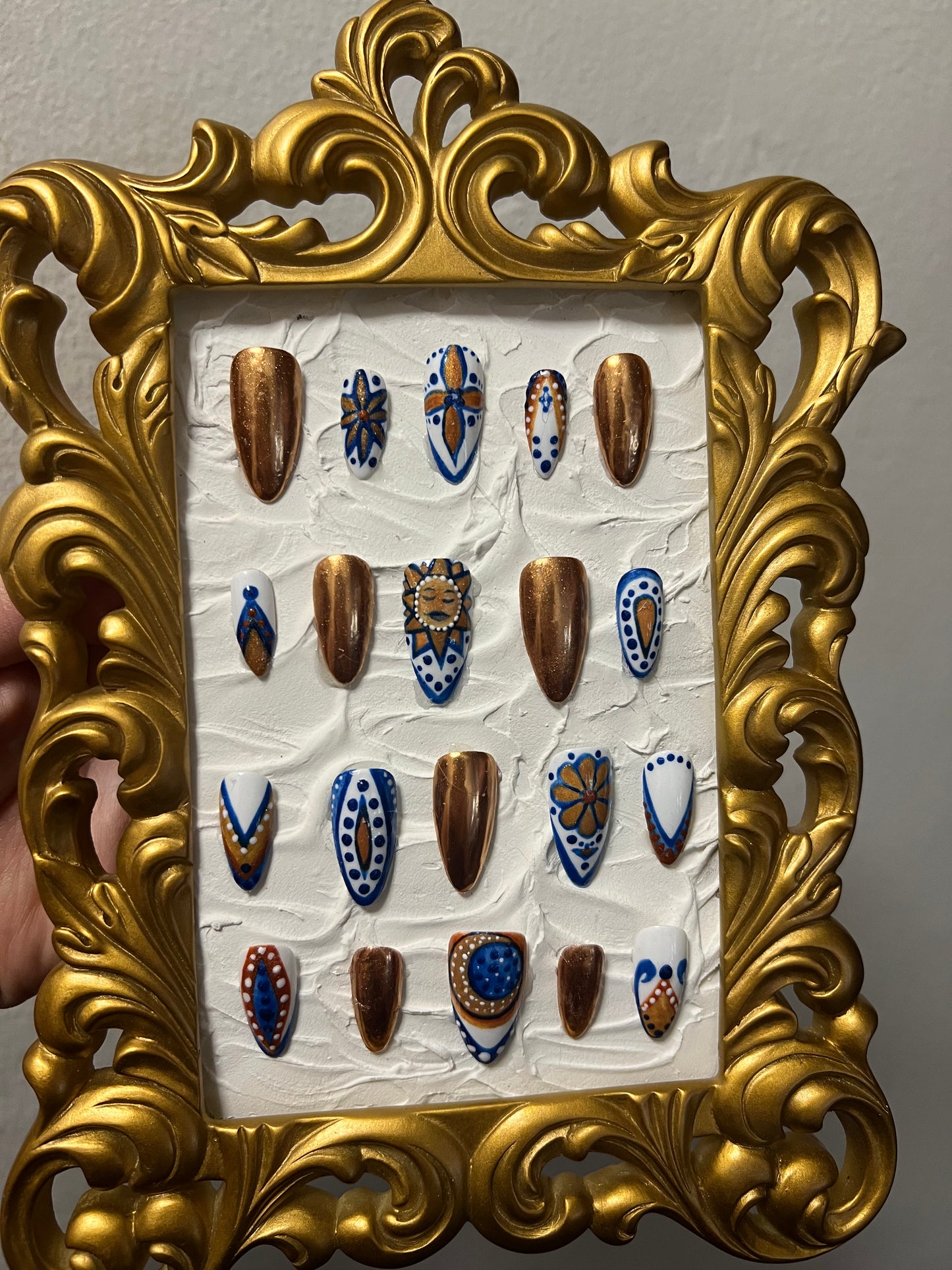 A Solar Tide Framed Nail Art Sculpture