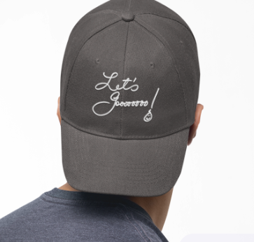 Let's Goooooo! Embroidered Snapback Hat — Casual Script Baseball Cap