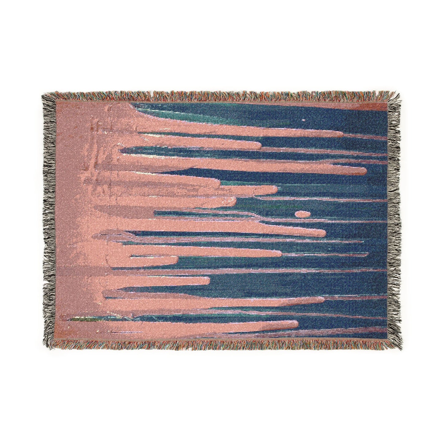 Abstract Stripes Woven Blanket – Modern Boho Throw for Living Room & Bedroom