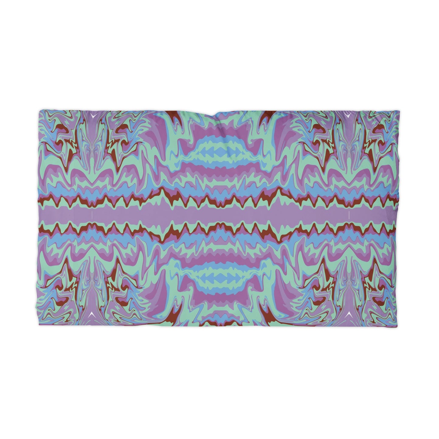 High Frequency Mood Marble - Microfiber Pillowcase – Lavender, Teal & Pastel Abstract Pattern