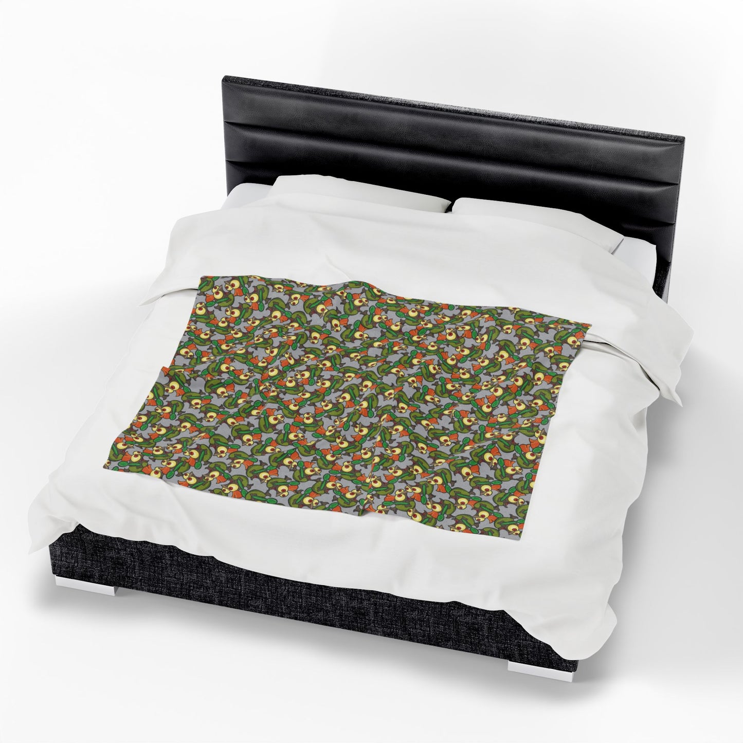 Small Salmon Hoard Approaching - Plush Printed Blanket