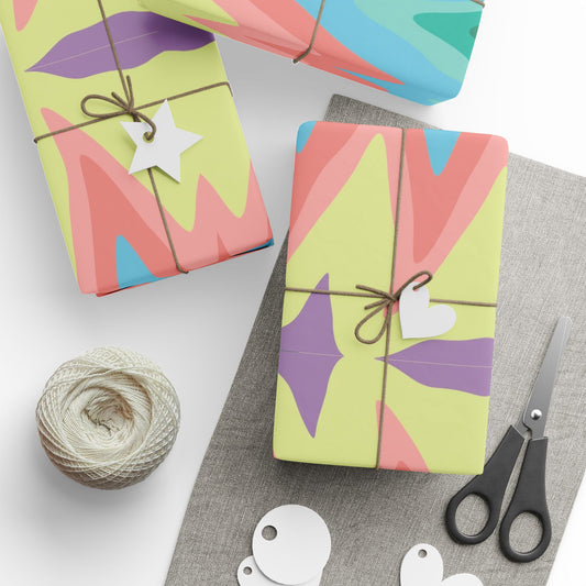 Trippy Hippy Tye Dye Style Wrapping Paper — Abstract Gift Wrap