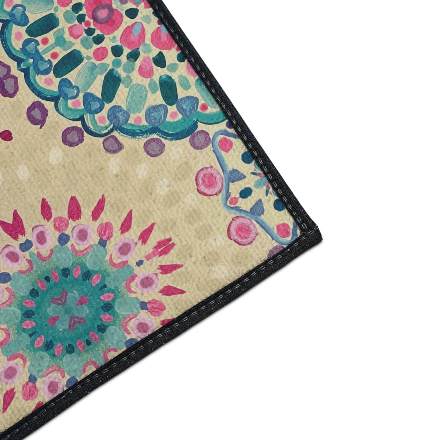 Boho Mandala Heavy-Duty Floor Mat — Indoor Decorative Entry Rug