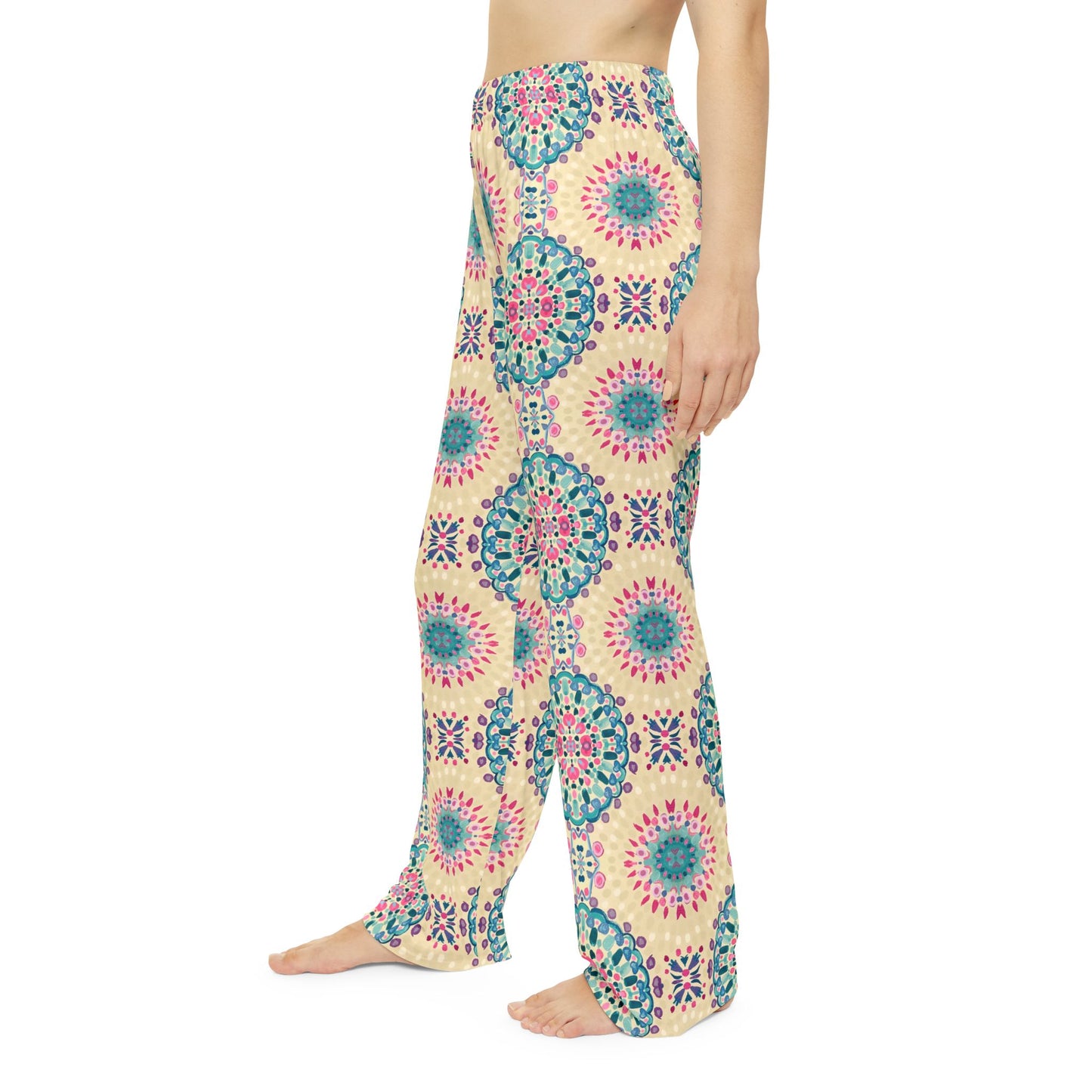 Boho Floral Mandala Pajama Pants — Women's Cozy Printed Sleepwear