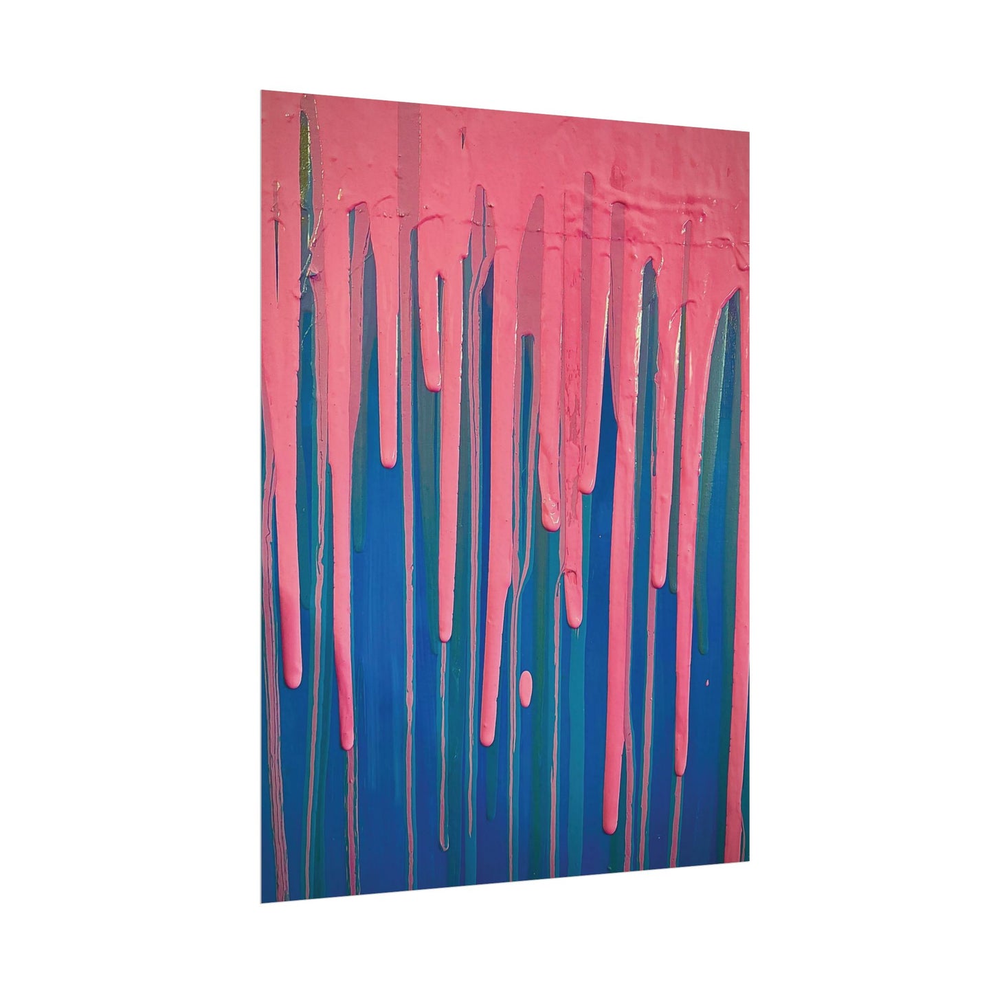 Watercolor Drip Art Poster — Textured Matte Abstract Wall Decor