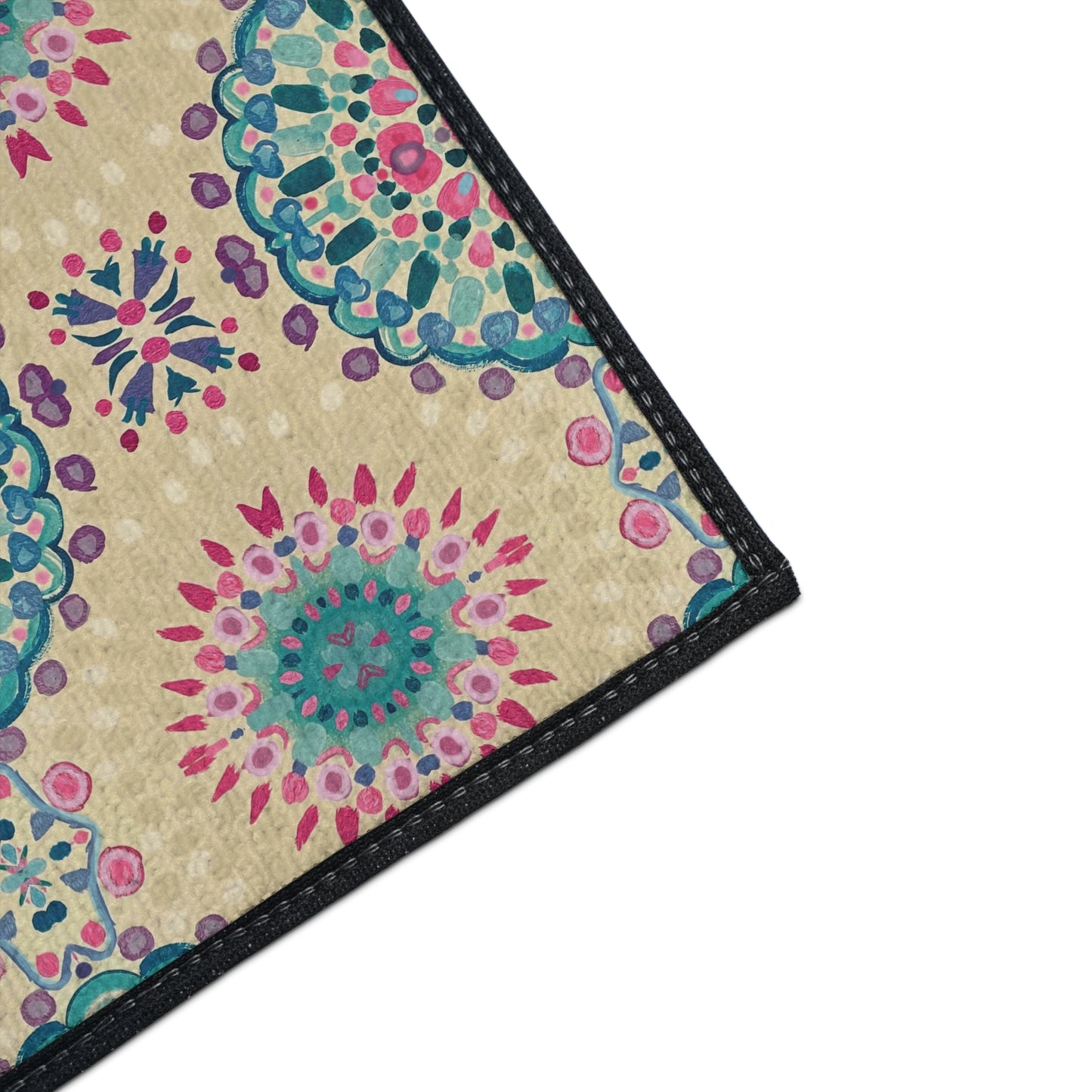 Boho Mandala Heavy-Duty Floor Mat — Indoor Decorative Entry Rug