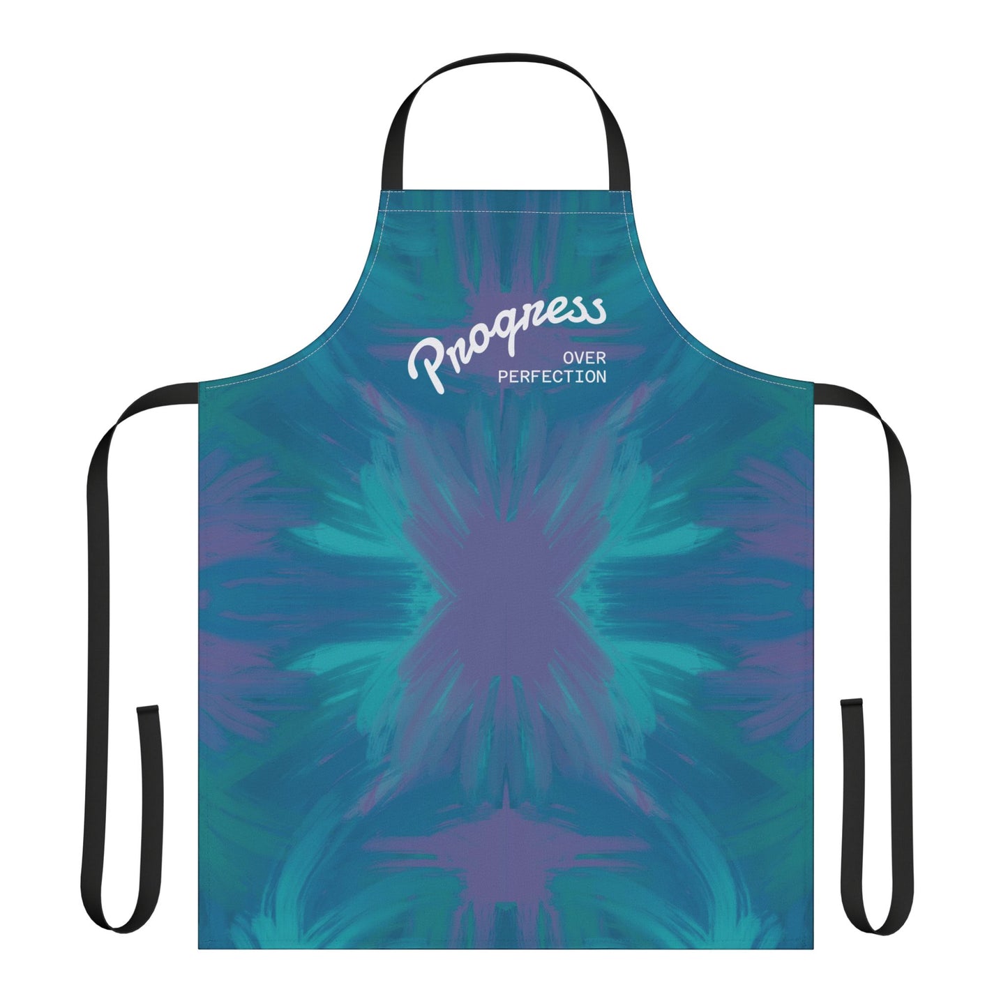 Progress Over Perfection Tie-Dye Styled Motivational Kitchen and Crafting Apron
