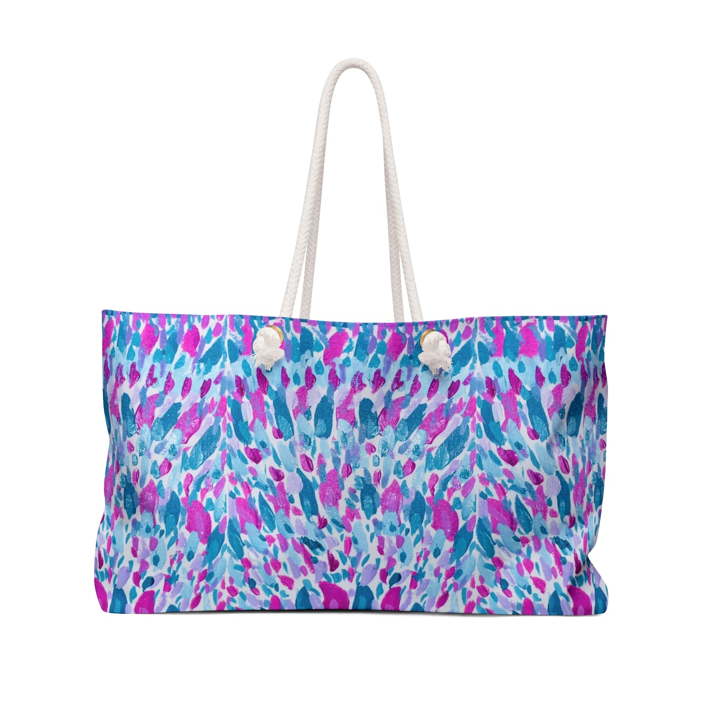 Colorful Abstract Coral Print Weekender Bag – Beach & Travel Tote