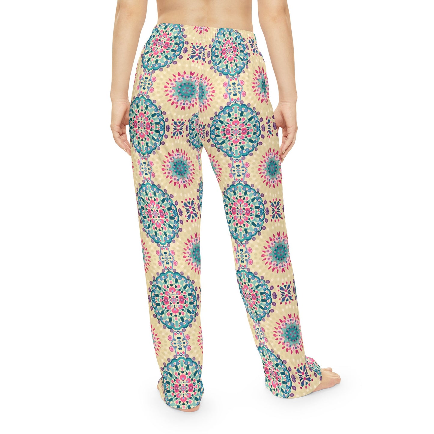 Boho Floral Mandala Pajama Pants — Women's Cozy Printed Sleepwear