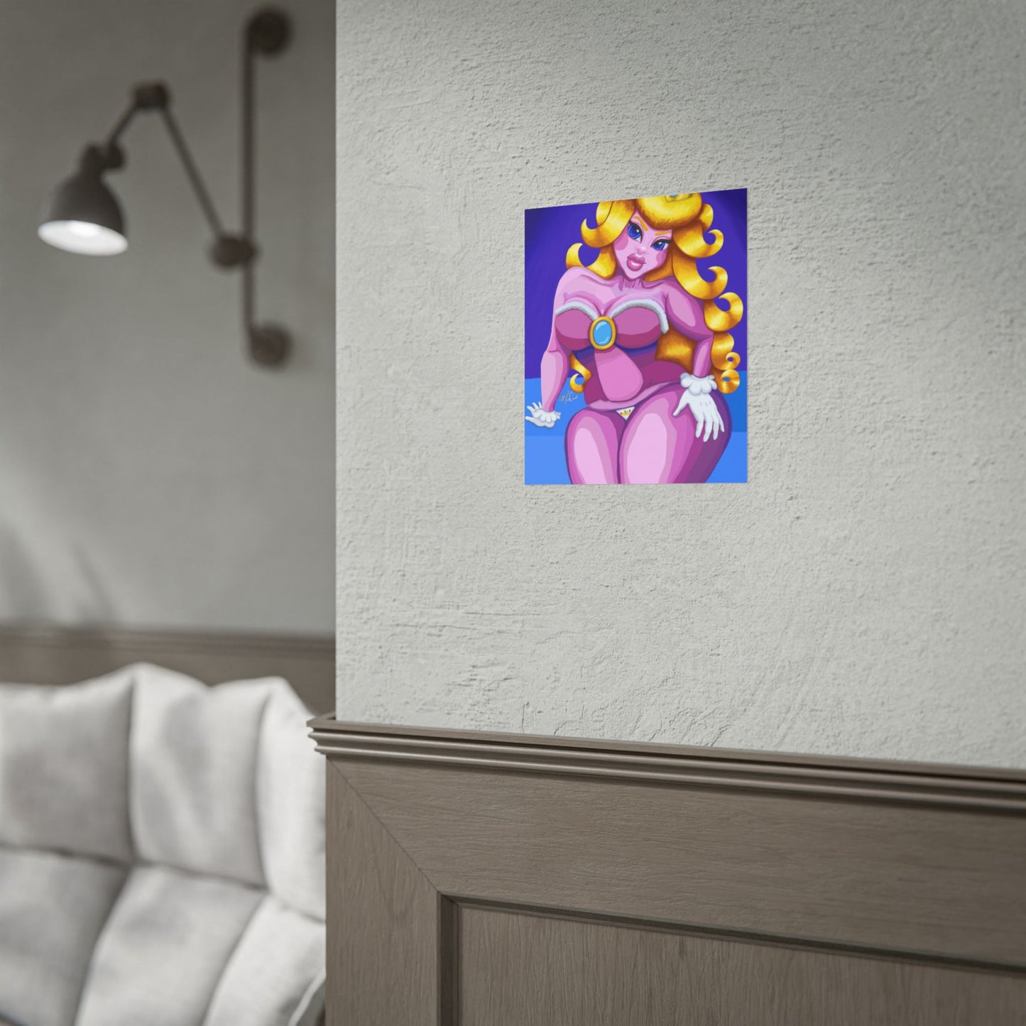 Voluptuous Pink Princess Pin-Up Poster — Rolled Art Print