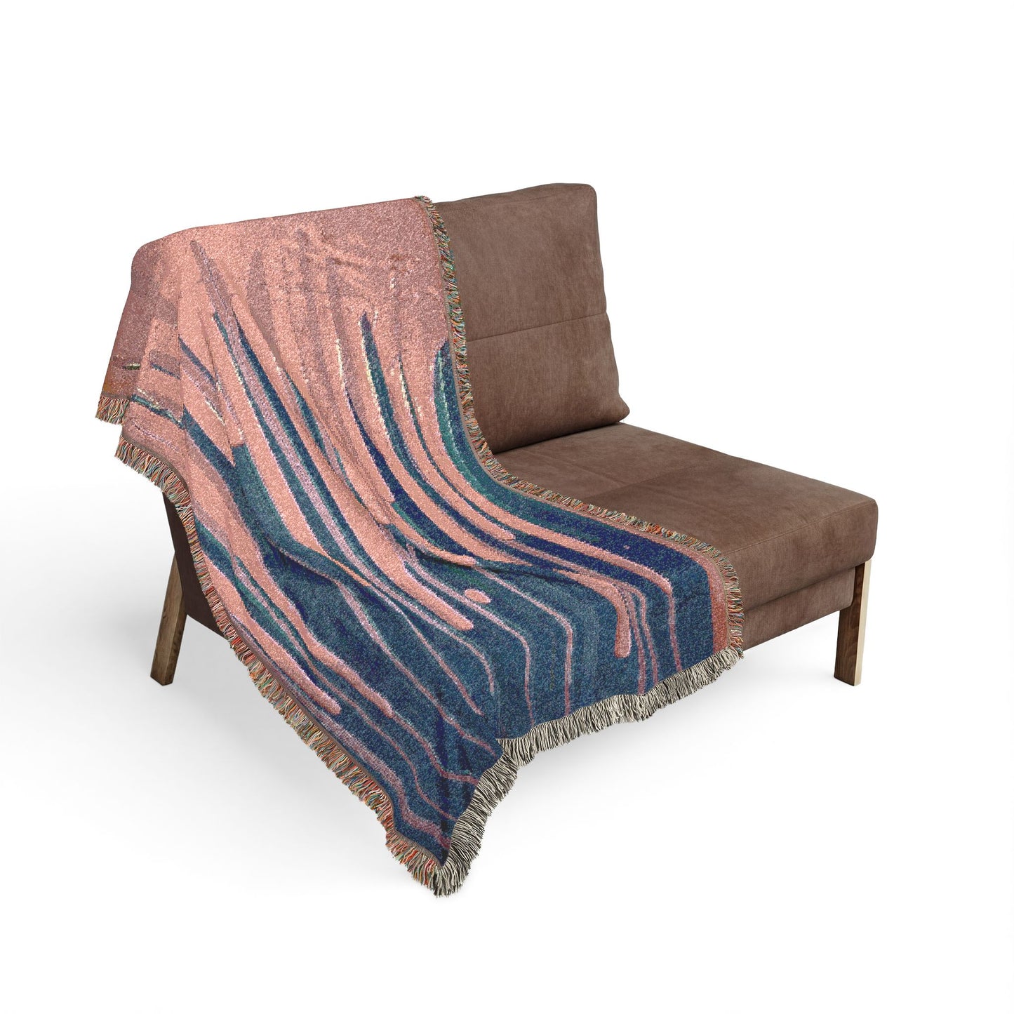 Abstract Stripes Woven Blanket – Modern Boho Throw for Living Room & Bedroom
