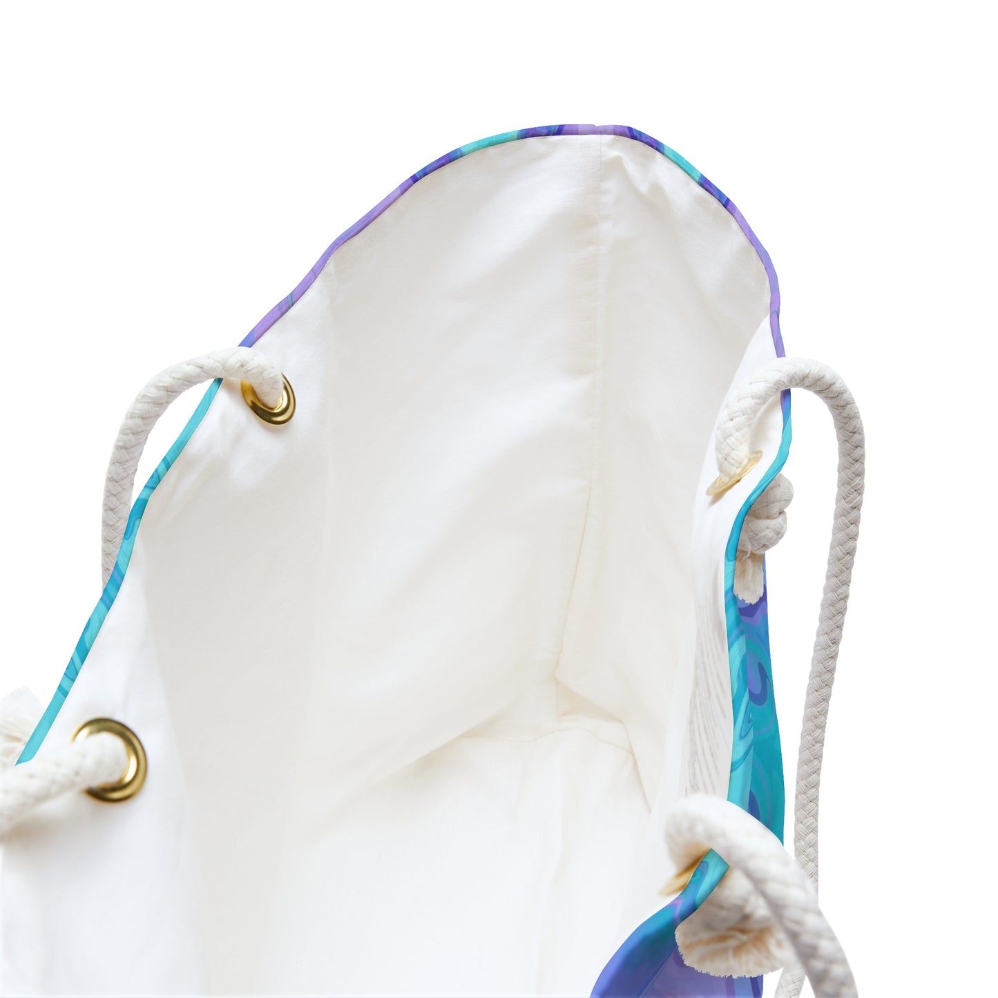Aqua Kaleidoscope Weekender Bag — Boho Beach Tote for Mothers Day, Travel & Getaways