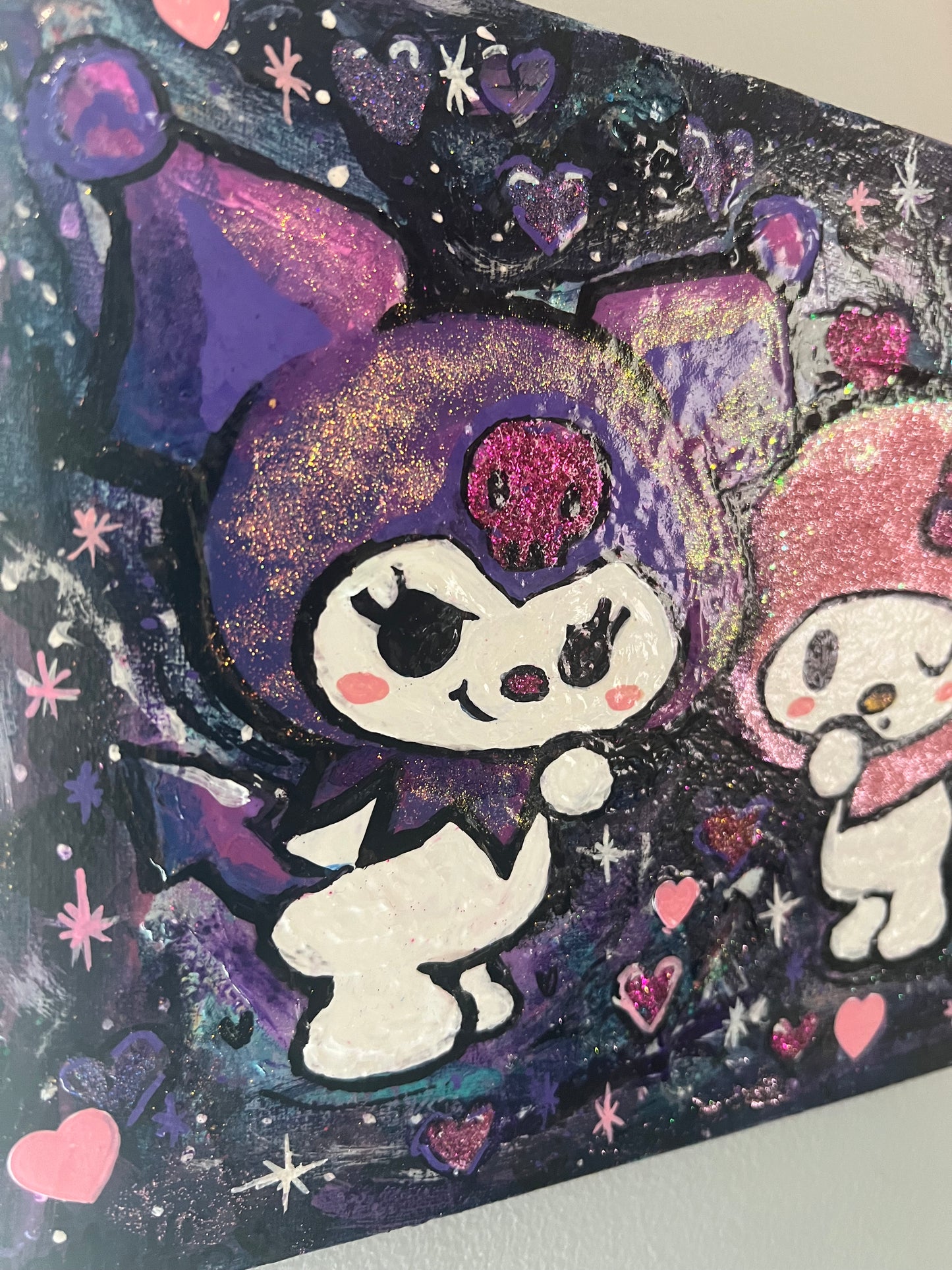 Besties in Space - Kawaii Best Friends Gift - Friendship Galentine’s Painting