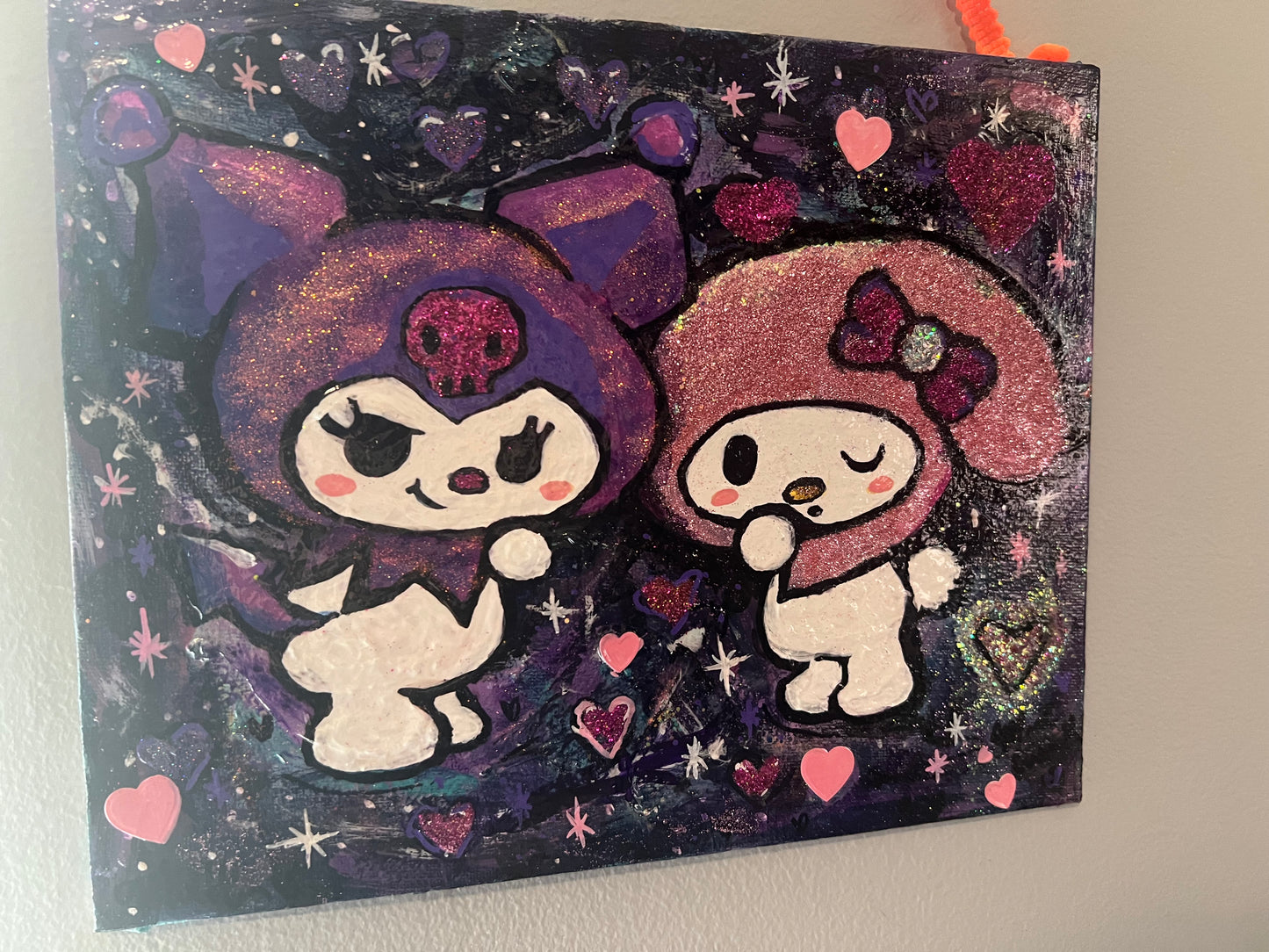 Besties in Space - Kawaii Best Friends Gift - Friendship Galentine’s Painting
