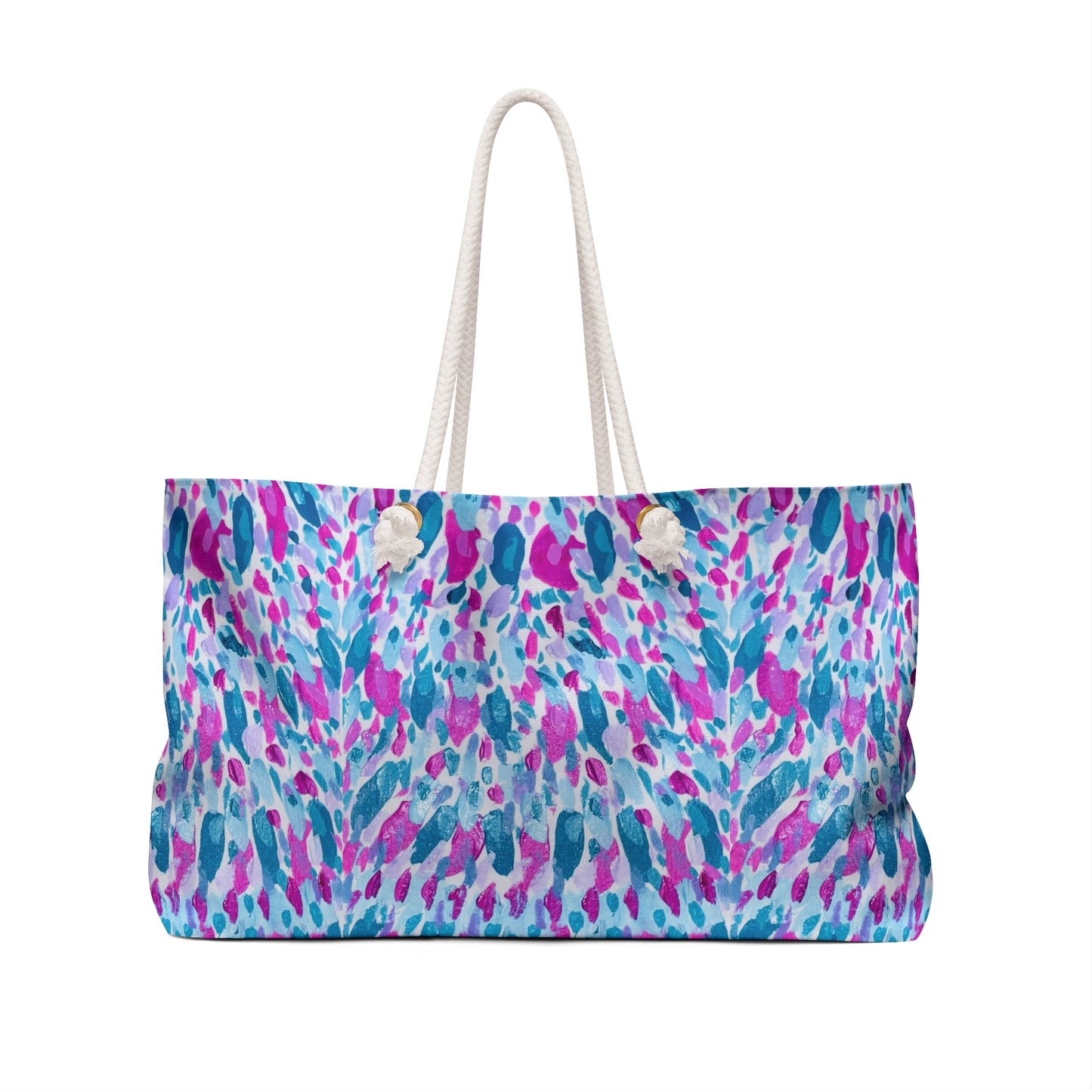 Colorful Abstract Coral Print Weekender Bag – Beach & Travel Tote