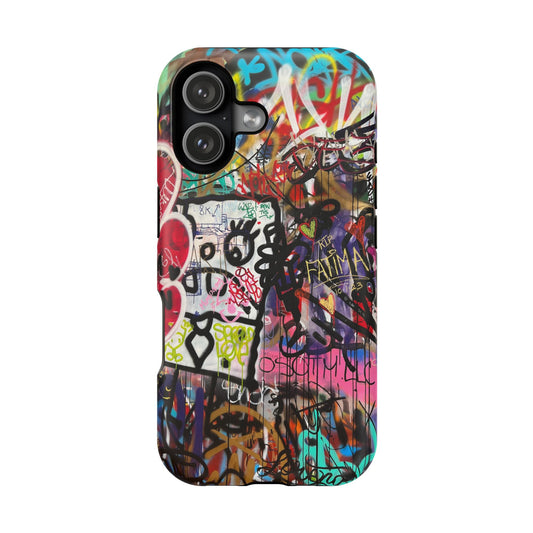 Magnetic Impact-Resistant iPhone 17 Case — Graffiti Street Art Photography