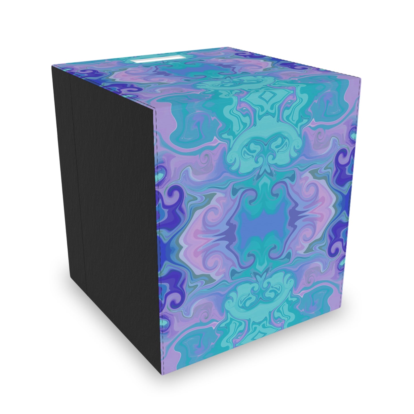 Aqua Kaleidoscope Decorative Organizer - Felt Storage Box