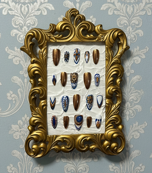 A Solar Tide Framed Nail Art Sculpture