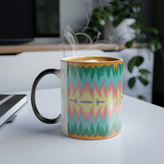 Trippy Hippy Tye Dye Color Morphing Mug, 11oz