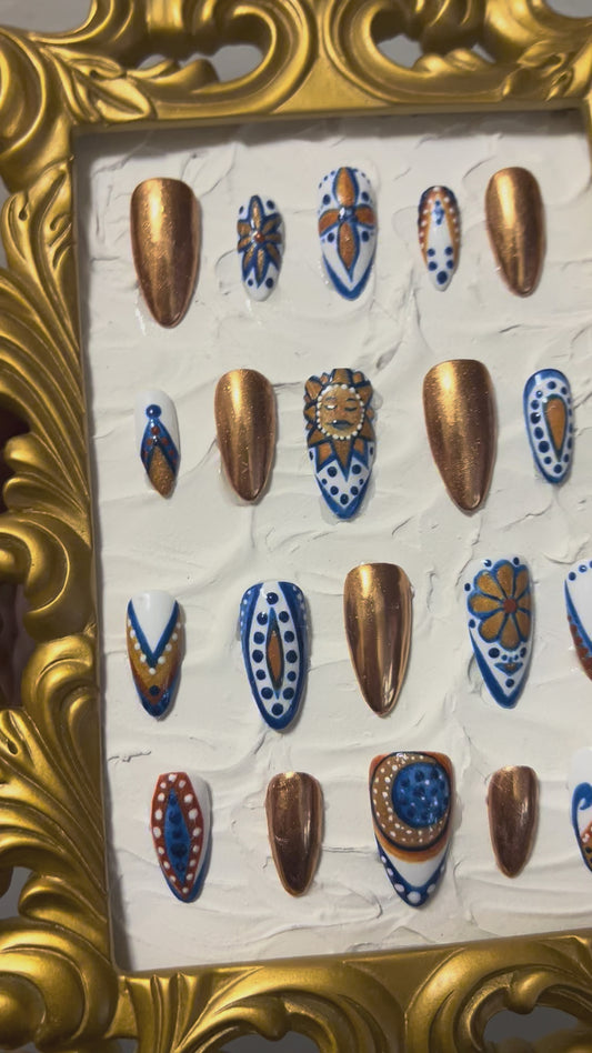 A Solar Tide Framed Nail Art Sculpture